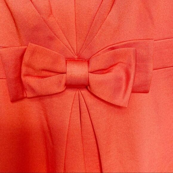 Trina Turk Bow Front Coral Waldron Dress 4 - Picture 9 of 13